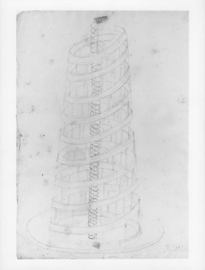 Disegno – Progetto per scultura “Spirale” / Drawing – Project for Sculpture “Spiral”